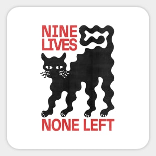 Nine lives Sticker